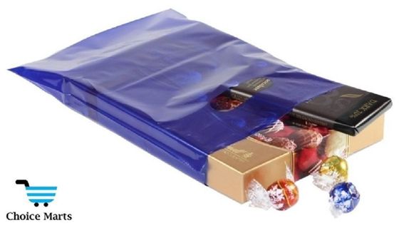 Pink Purple Thick Glossy plastic Retail Merchandise Gift  Shopping  Bags with Die Cut Handles