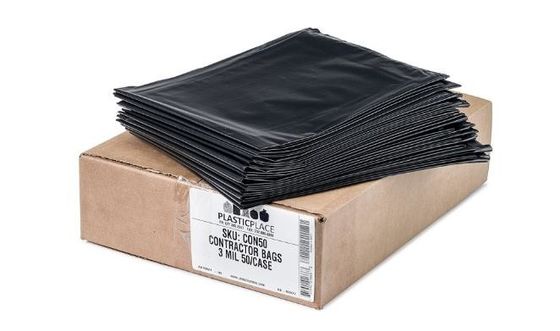 Black Heavy Duty Low-Density Puncture Resistant Trash  Garbage  Rubbish Can liner Bags