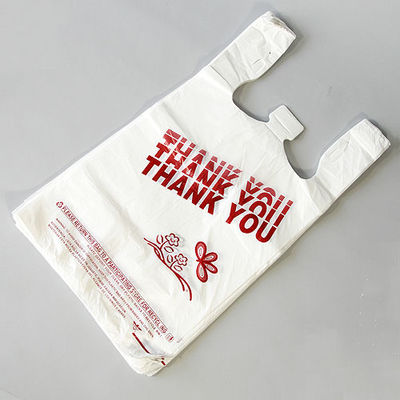 Ldpe hdpe clear  thank you t shirt plastic shopping grocery take-out poly bags with logo printing