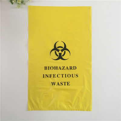 Red Yellow  HDPE Biohazard medical autoclave waste bags for hospital and laboratory